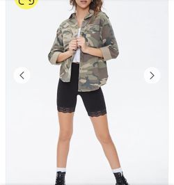 Button- Down Camo Jacket Sz M.