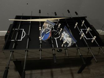 1 to 6 game Boards , Playing Cards , Chessboard, Ping Pong , Footboolito, Pool Table Mini 3 Sticks