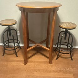 Pub Table And  2 Stools 