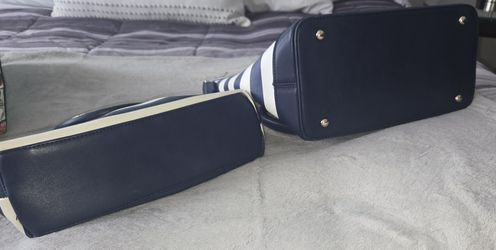 NAVY BLUE TOTE HANDBAG SET