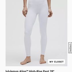 NWT lululemon lululemon Align™ High-Rise Pant 28", sz 8 Starch Blue