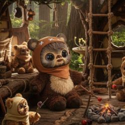 Mattel Star Wars Galactic Pals Ewok Plush – Wicket 11" Soft Doll – Like New