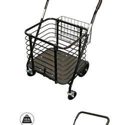 Milwaukee
Heavy-Duty Steel Shopping Cart with Accessory Basket in Black