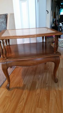 Antique Elizabethian*   Oak End Table.