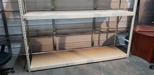 Heavy duty - White shelving - Width: 100" Height: 96" Depth: 26 1/4"