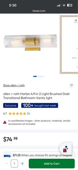 Gold Bathroom Vanity Lights