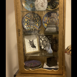 Antique gold Curio Cabinet