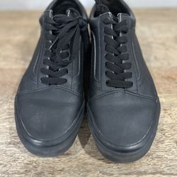 Vans Old Skool Classic Tumble Mens 7.5 Triple Black Mono Shoes Vansguard Protect