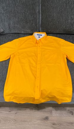 Port Authority man yellow/good large button up shirt