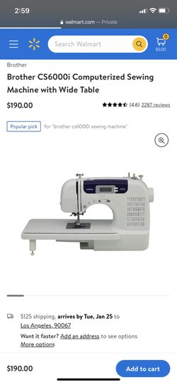 Brother CS6000I computerized sewing & quilting machine for Sale in CARLISLE  BRKS, PA - OfferUp