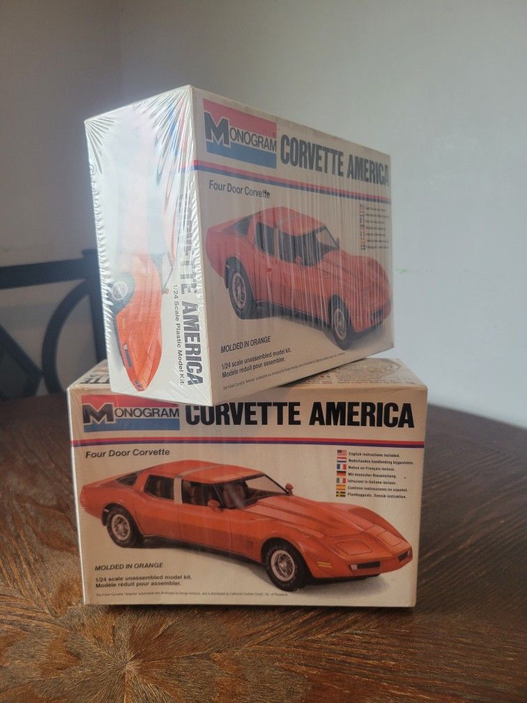 Monogram #2269 Corvette America 4 Door 1/24 Scale Model Kit New Sealed 