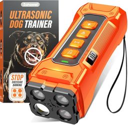 Dog Bark Deterrent Devices, Anti Barking Device 3X Ultrasonic Bark Control Device 50ft Range, Rechargeable & Safe Dog Training Tool for Quiet Walks an
