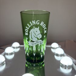 Rolling Rock Extra Pale Beer glass 