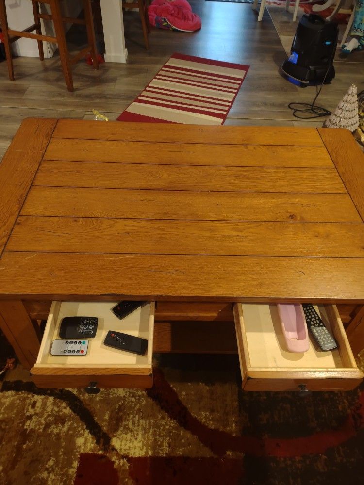 Solid Oak Coffee Table 