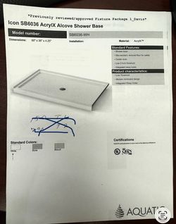 Shower base