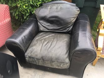 Black leather sofa set