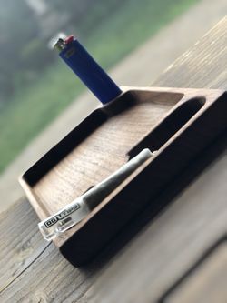 Hand crafted rolling trays.