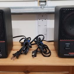 Fostex 6301B Series 10W Personal Speaker Monitor Pair  in Like New  Operation and Cosmetically. They  sound Great