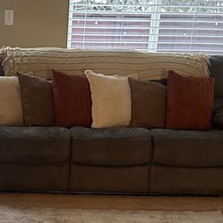 Betsy Gray Microfiber Couch