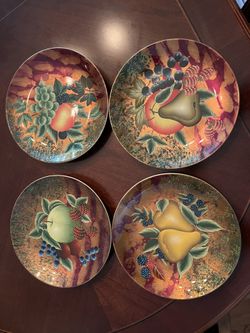 Set Of 4 Decorative Kitchen Wall Plates
