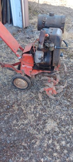 Sublimity Front Tine rototiller. With vintage Wisconsin engine runs great