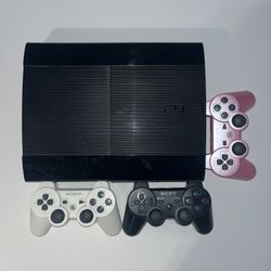 PS3 With 3 Controllers And Games