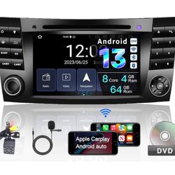 AMASE AUDIO Real Android 11 Car Stereo, Wireless carplay Android Auto, DSP+, in-Dash DVD Player, 2 Din Compatible for Benz W211 W463 W209 W219, 7" Tou