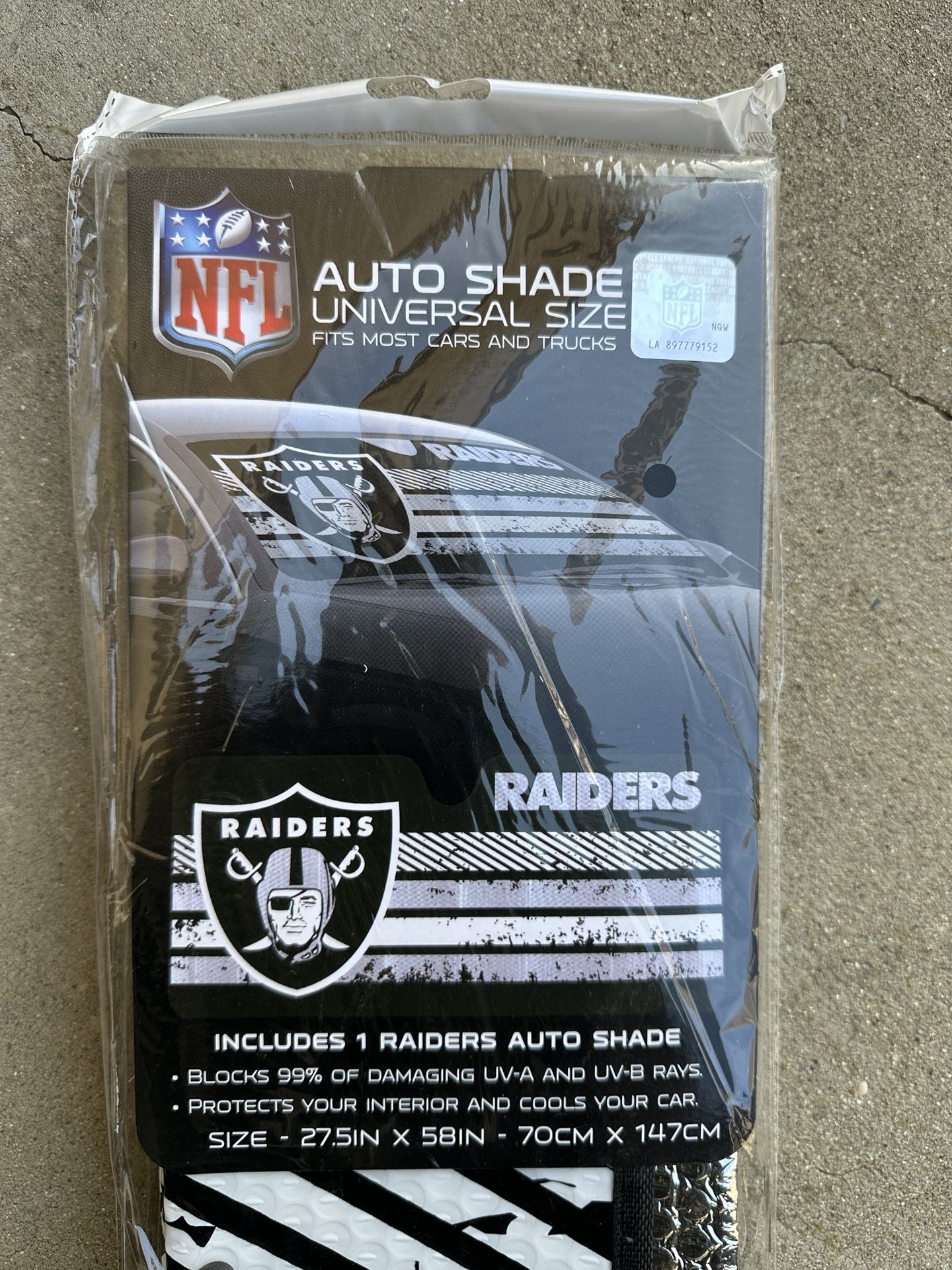 Raiders Windshield Sun Shade