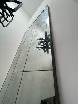 Massive Modern Antique Style Wall Mirror – Statement Entryway Piece