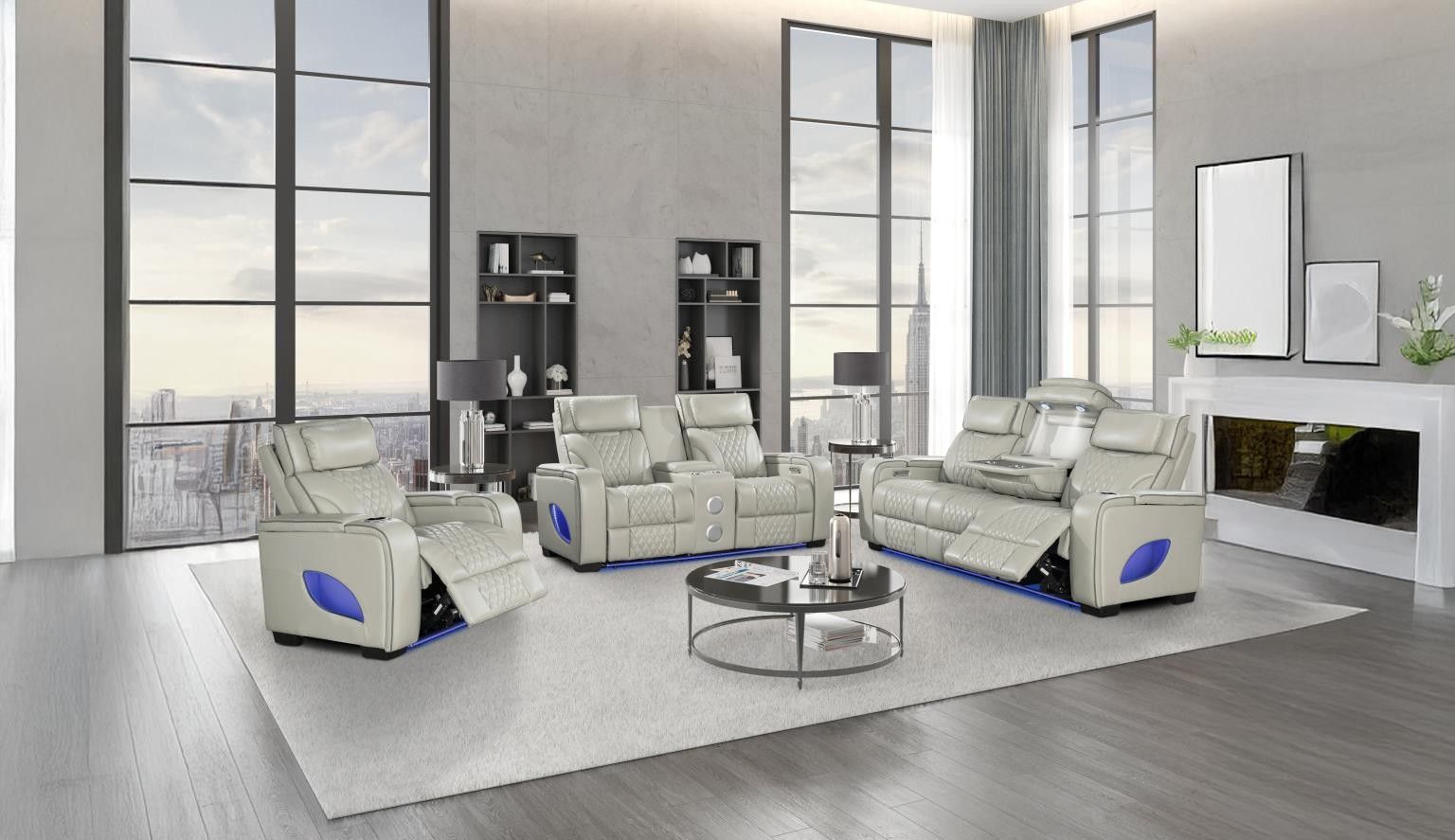 Sofa,loveseat Y Sillón Reclinable Led Electrico