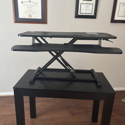 Desk and  Height adjustable sit/ stand