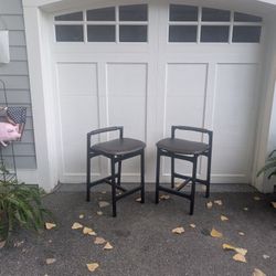 West Elm / Four Hands Real Leather Counter Chairs