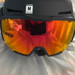 SALOMON Osmo Sigma Ski Helmet With Built In Goggles Size Medium