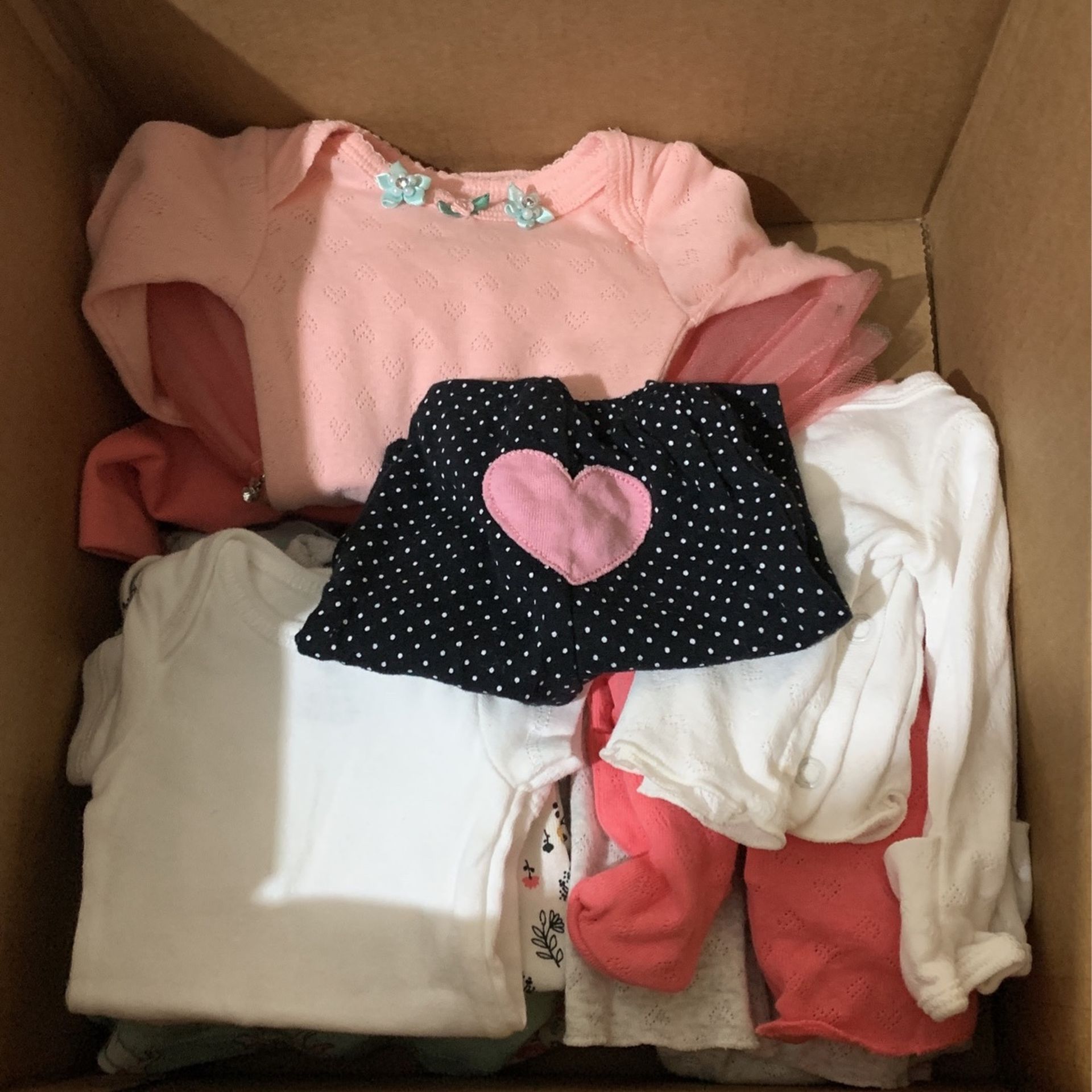 Box Of Premie Baby Clothes