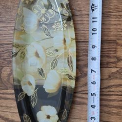 Prima Design Glass Floral Tray