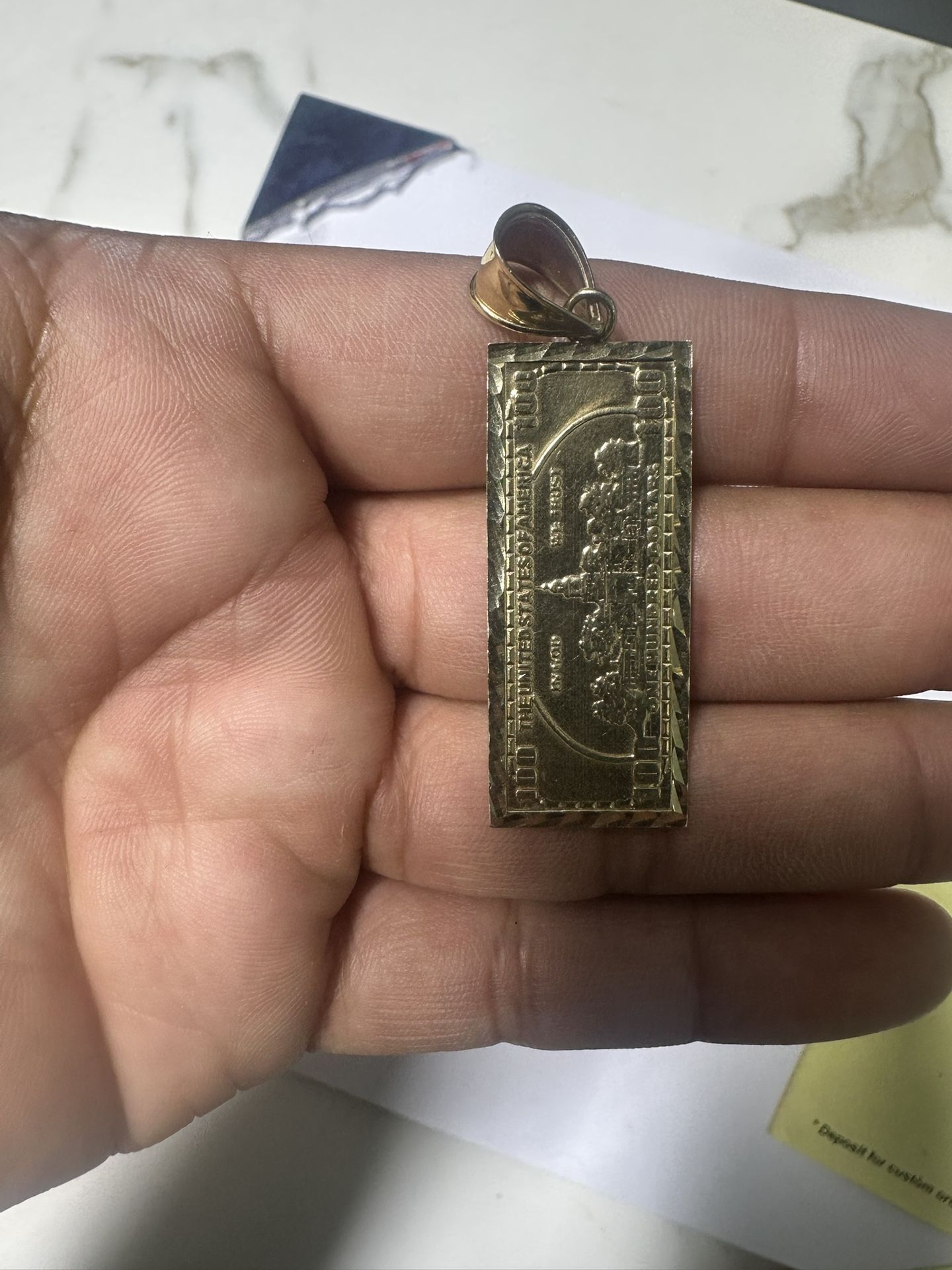 Dollar Gold Pendant