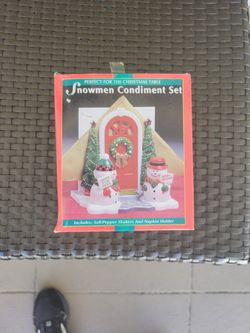 Snowmen Condiment Set