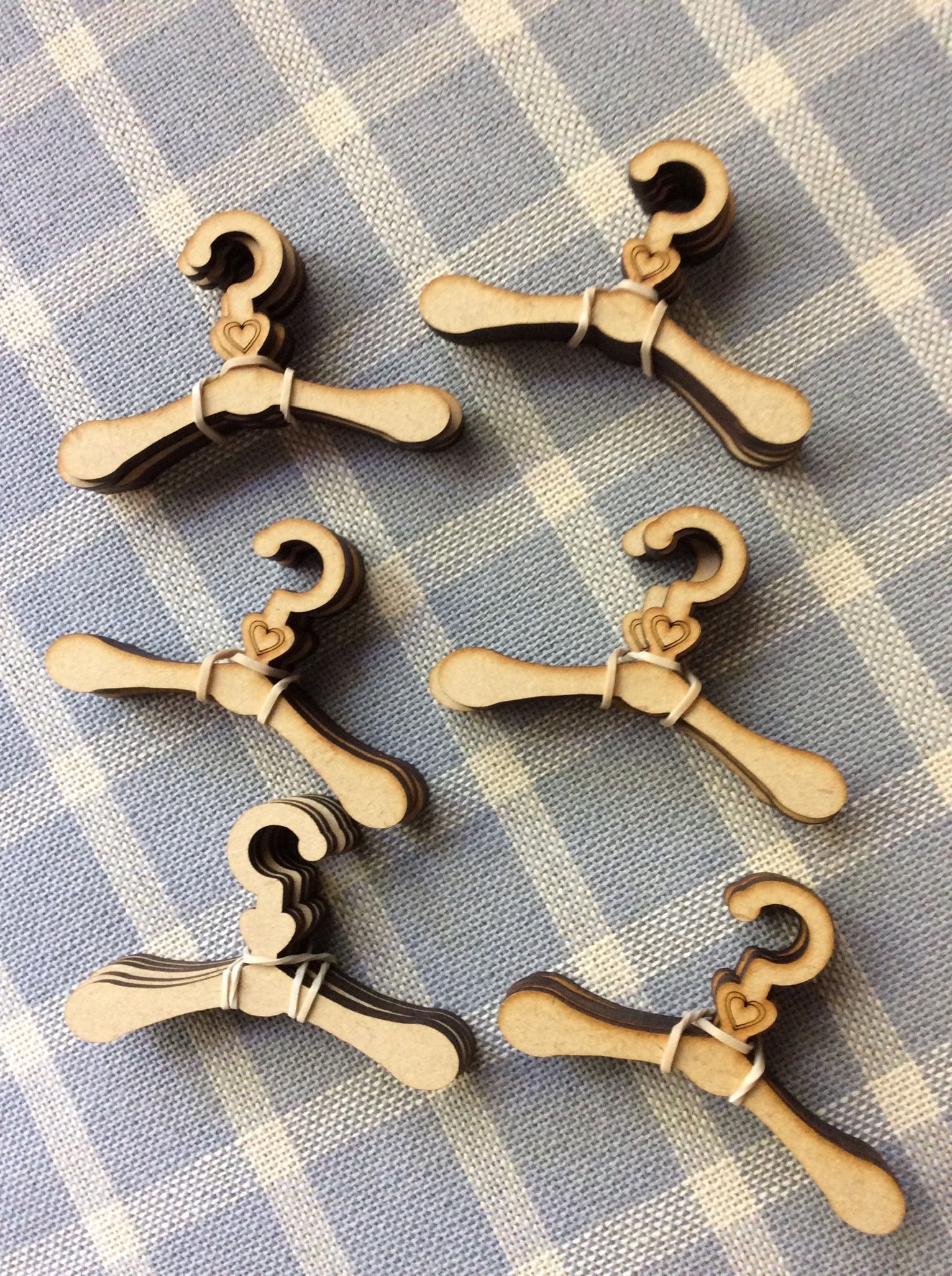 30 Wood Miniature Doll Clothes Hangers