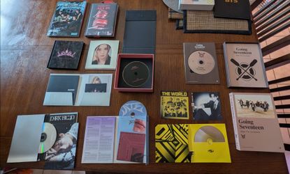 Various K-Pop albums.