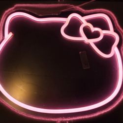 New! Hello Kitty Neon Mirror USB-Powered with Dimmable LED in Pink🩷