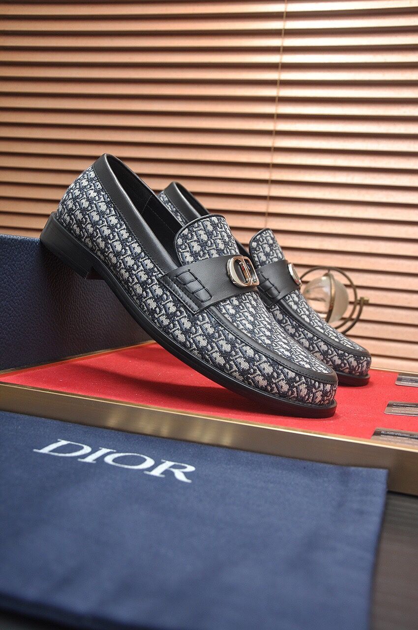 Dior CD Men’s Leather Shoes With Box New 