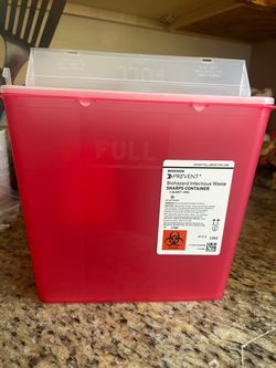 Free sharps container unused