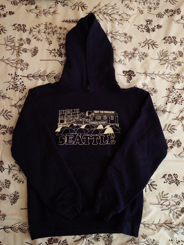 Vintage Seattle Public Market Women's Hoodie Size S