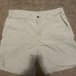 Vintage Carhartt Shorts Size 34 Leather Tab