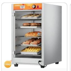 133Qt 5-Tier 900W Commercial Food Warmer w/ 304 Blued Stainless Steel Heating Element, Adjustable Shelf, Electric Catering  Cabinet X-13