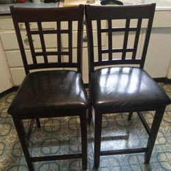 Two Wooden Bar Chairs. Marked Down!