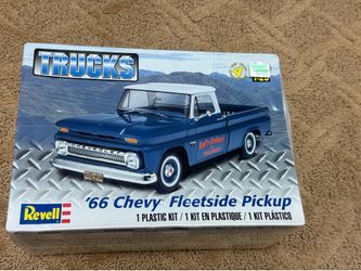 A brand new, factory-sealed Revell 1/25 scale ’66 Chevy Fleetside Pickup model kit