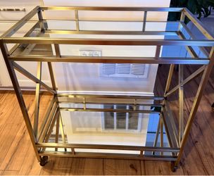 ✨ Elegant Antique Gold & Mirrored Bar Cart ✨ Perfect for entertaining, home décor, or adding a touch of luxury to your space!