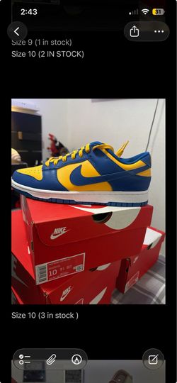 Nike Dunk ucla sz9-10