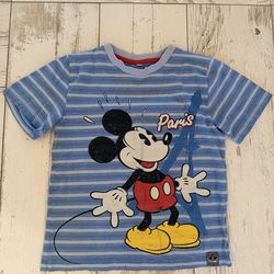 Boys’Disney Store Exclusive Paris Mickey T-Shirt- Size 9-10 Years/140cm